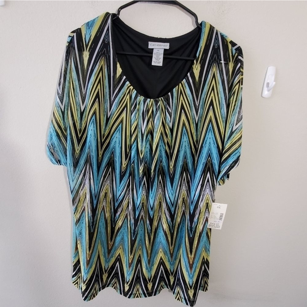 Catherines plus size Chevron shirt 0X